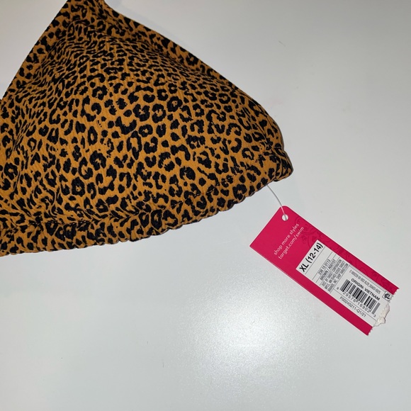 Xhilaration Triangle Leopard Bikini Top NWT - Picture 3 of 3
